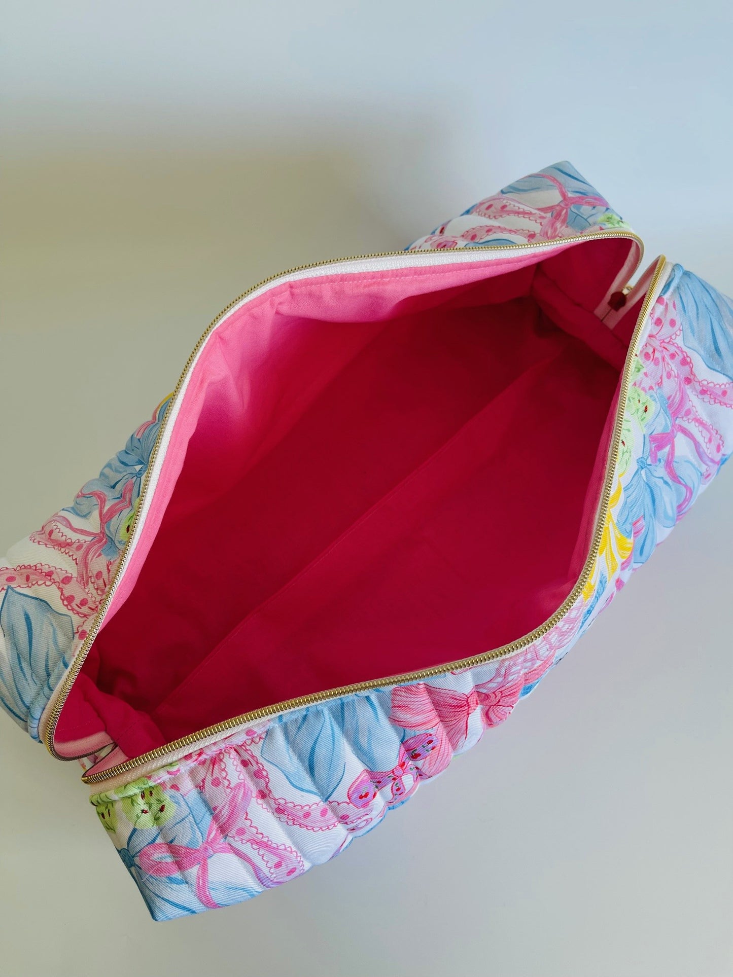Quilted Travel Pouch - Bow Era