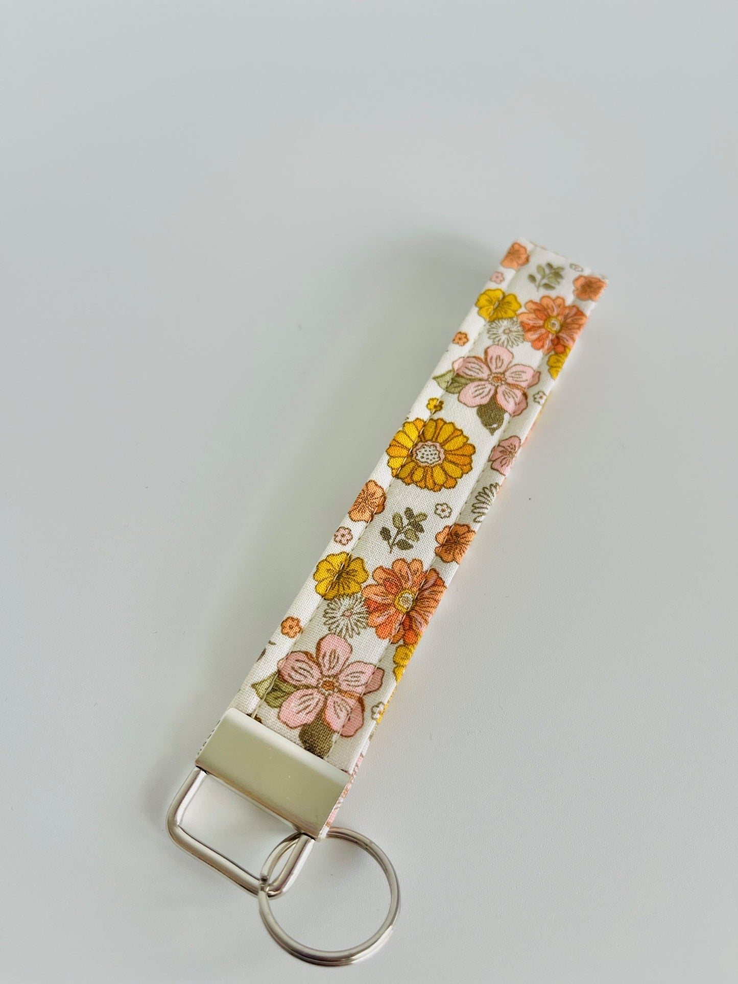 Keyring Wristlet - Apricot Fields