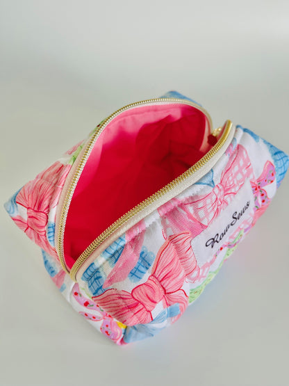 Quilted Makeup Bag - Bow Era