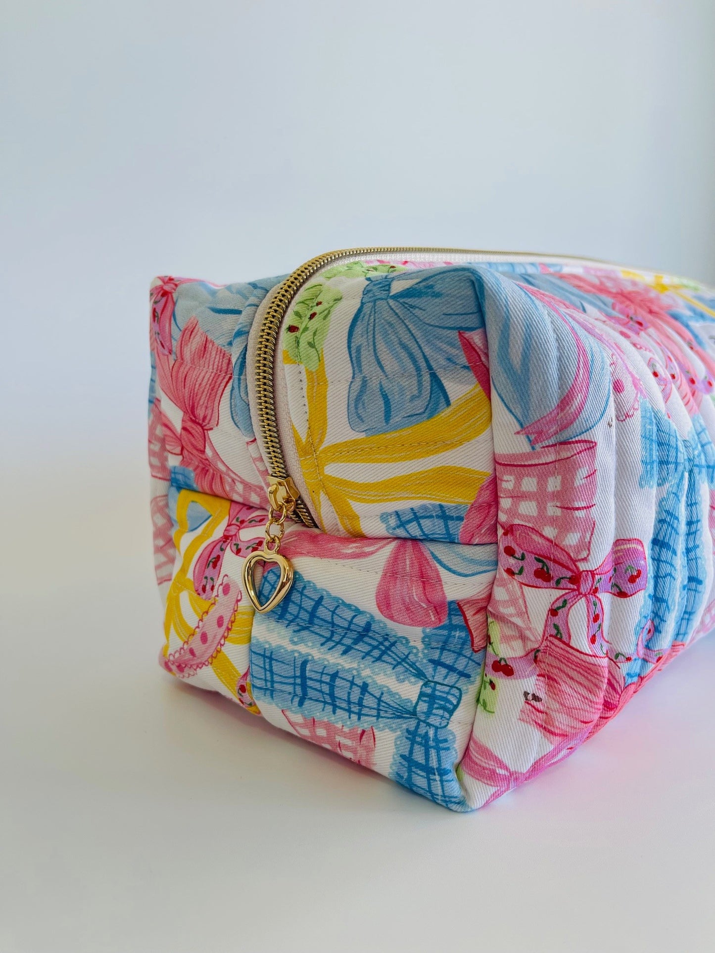 Quilted Travel Pouch - Bow Era