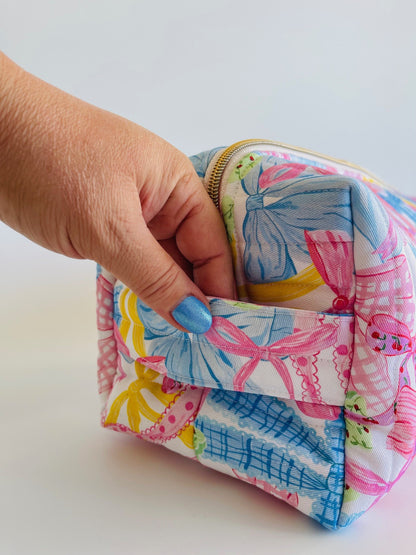 Quilted Travel Pouch - Bow Era