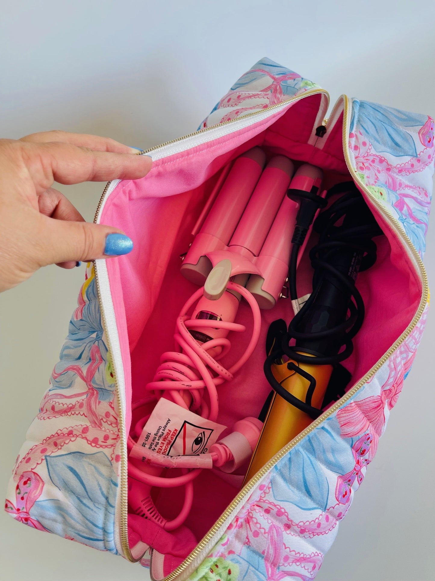 Quilted Travel Pouch - Bow Era