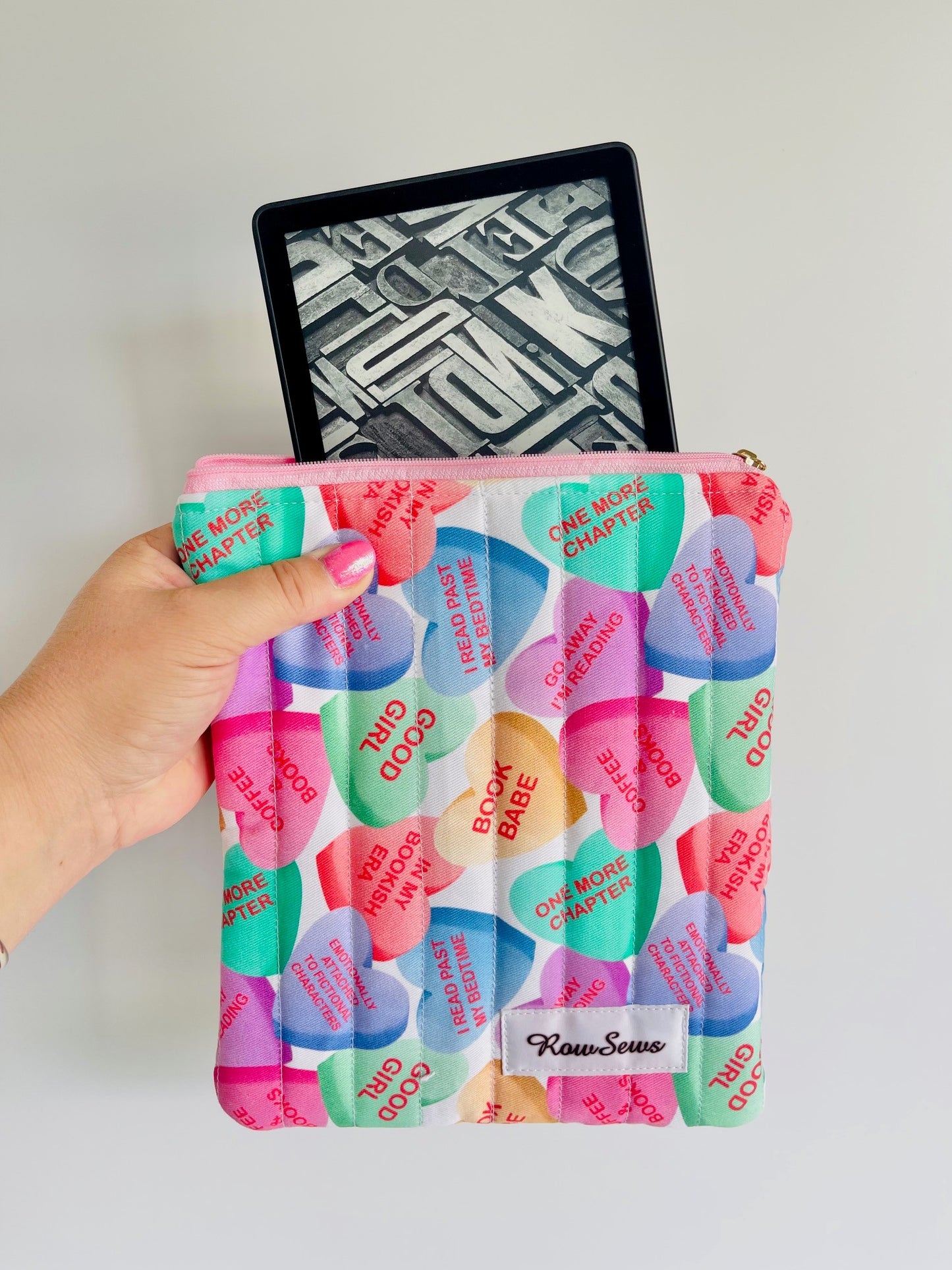 Quilted eReader Sleeve - Bookish Candies