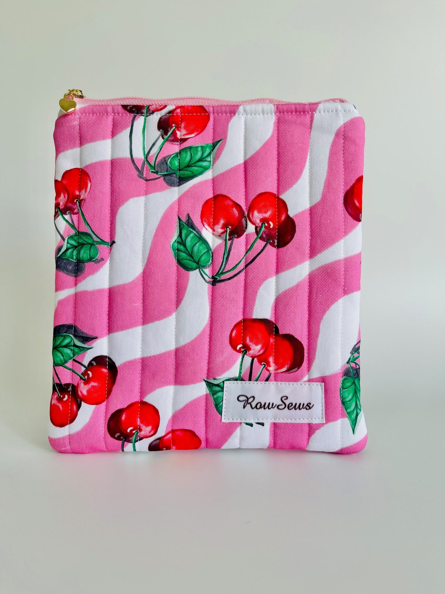 Quilted eReader Sleeve - Cherry Delight