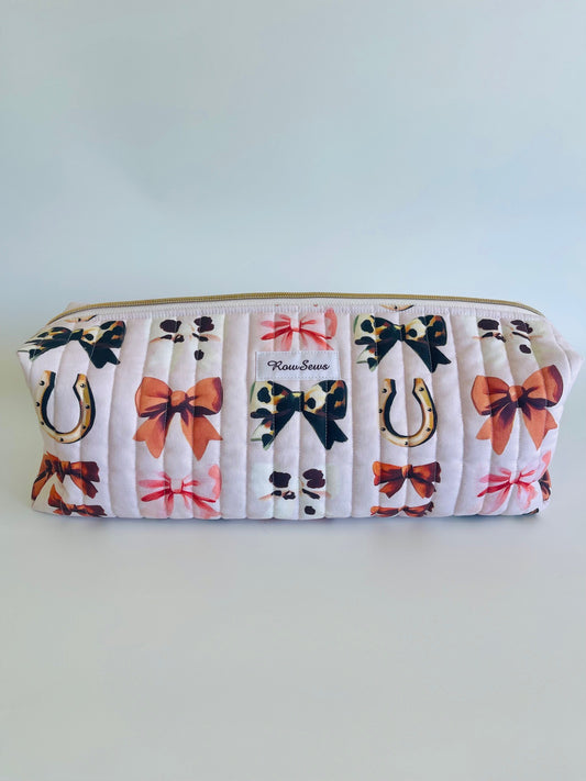 Quilted Travel Pouch - Cowgirl Cutie