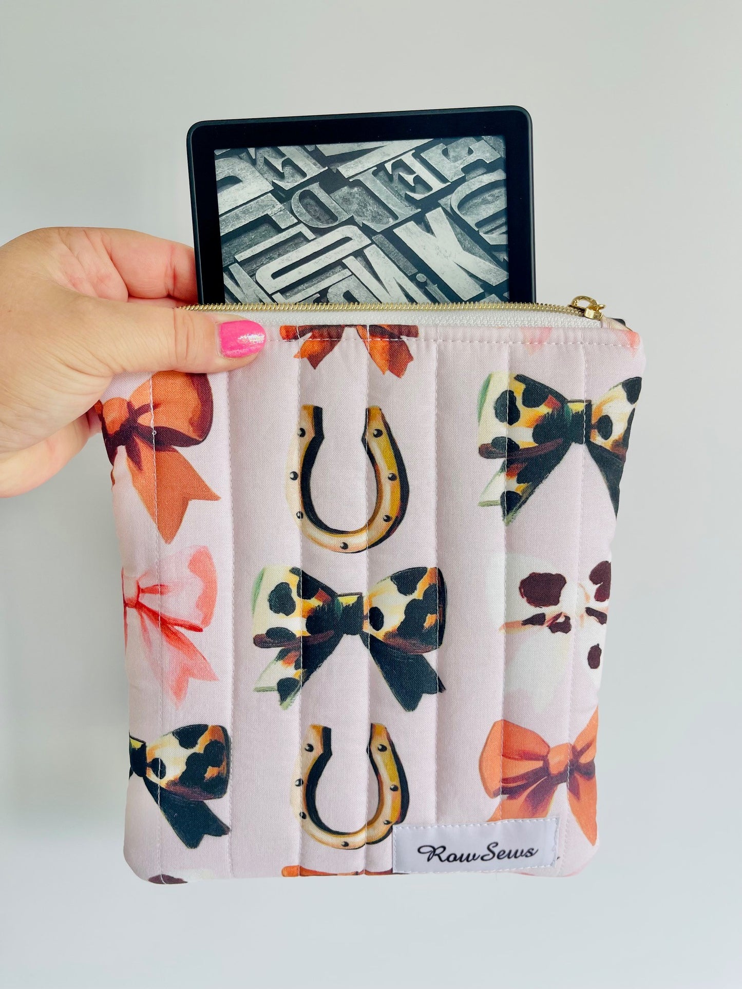 Quilted eReader Sleeve - Cowgirl Cutie