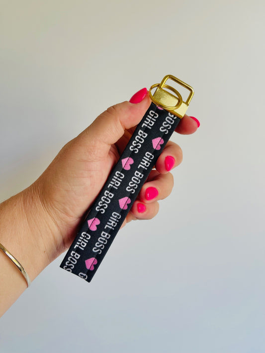 Keyring Wristlet - Girl Boss