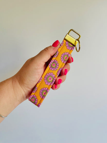 Keyring Wristlet - Orange Blossom