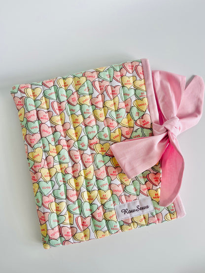 Quilted Book Sleeve - Pastel Crush