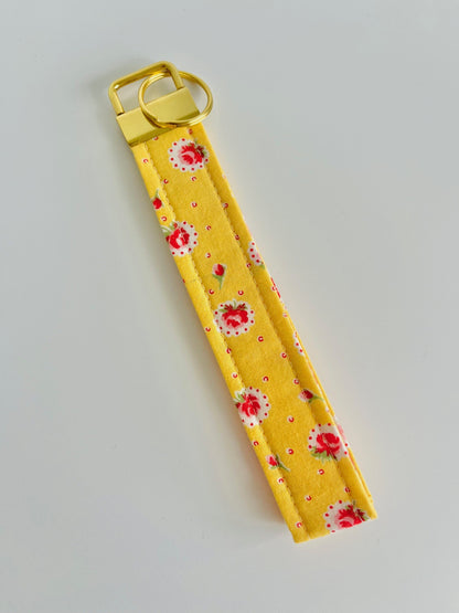 Keyring Wristlet - Lemon Rose