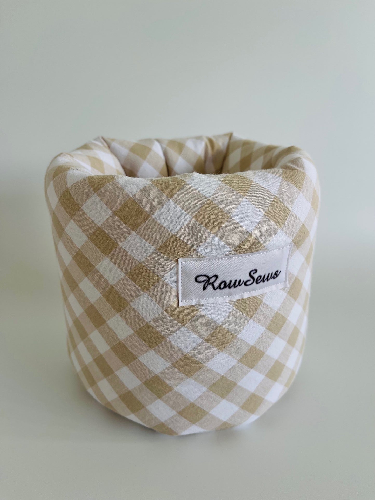 Beauty Bucket - Latte Gingham